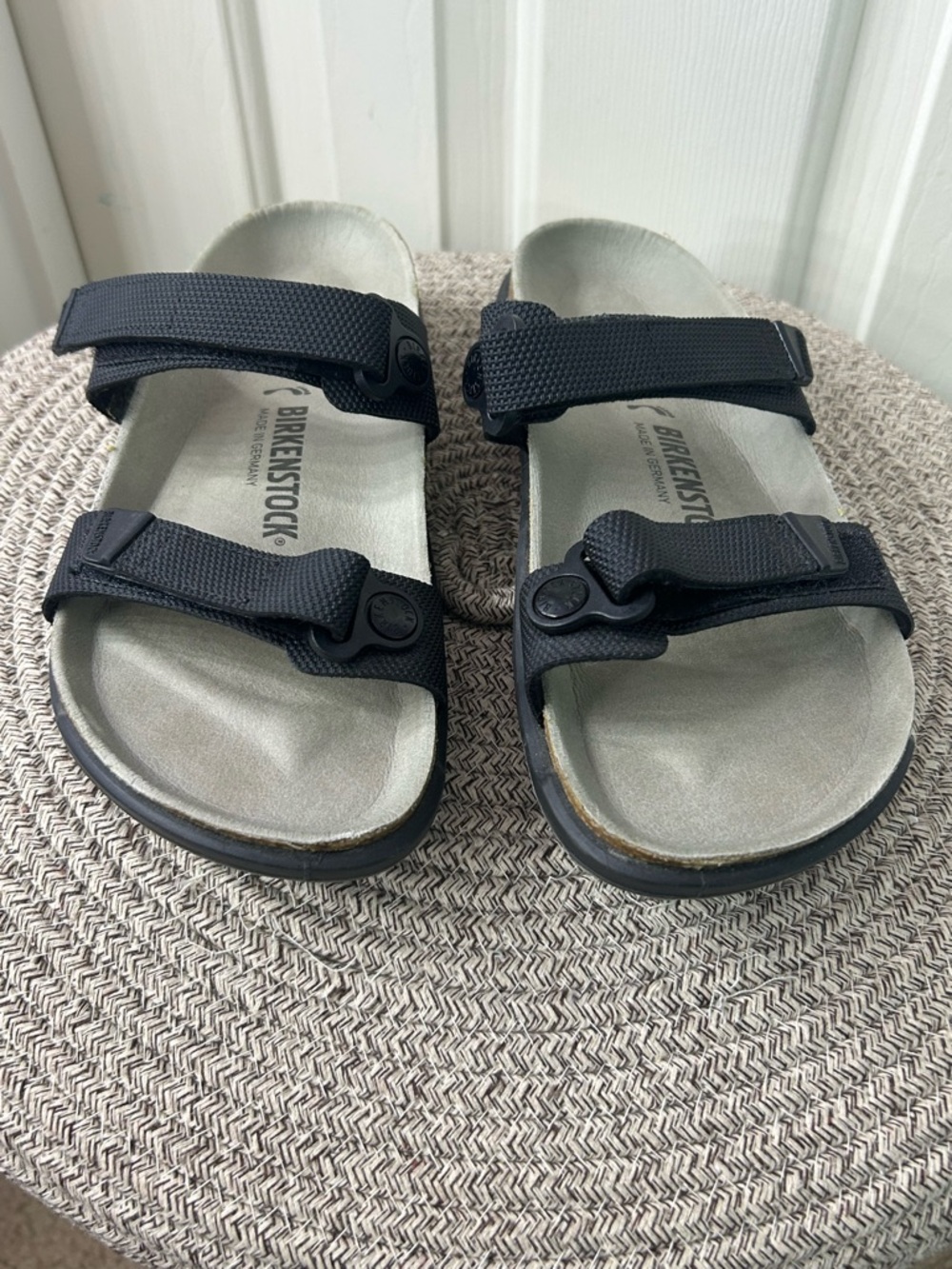 Birkenstock Sahara Futura Double Strap Black Sandals Women’s 9 Men’s 7 - Picture 3 of 10